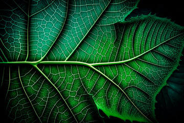 Obraz premium background texture green leaf structure macro