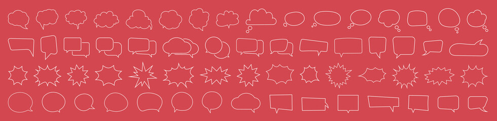 Cloud speech bubbles collection. Speech Bubble set. Talk bubble. Vector illustration.