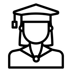 graduate line icon