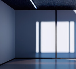 Pastel colored minimal style empty room background. Ai generated art.