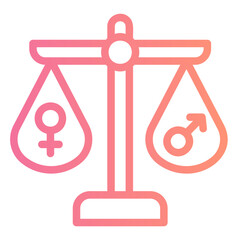 gender quality gradient icon