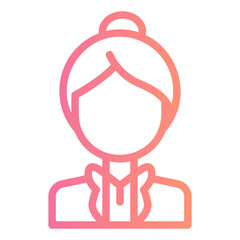 business woman gradient icon