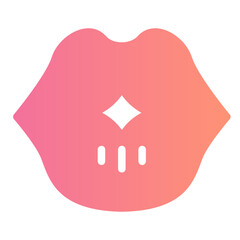 kiss gradient icon