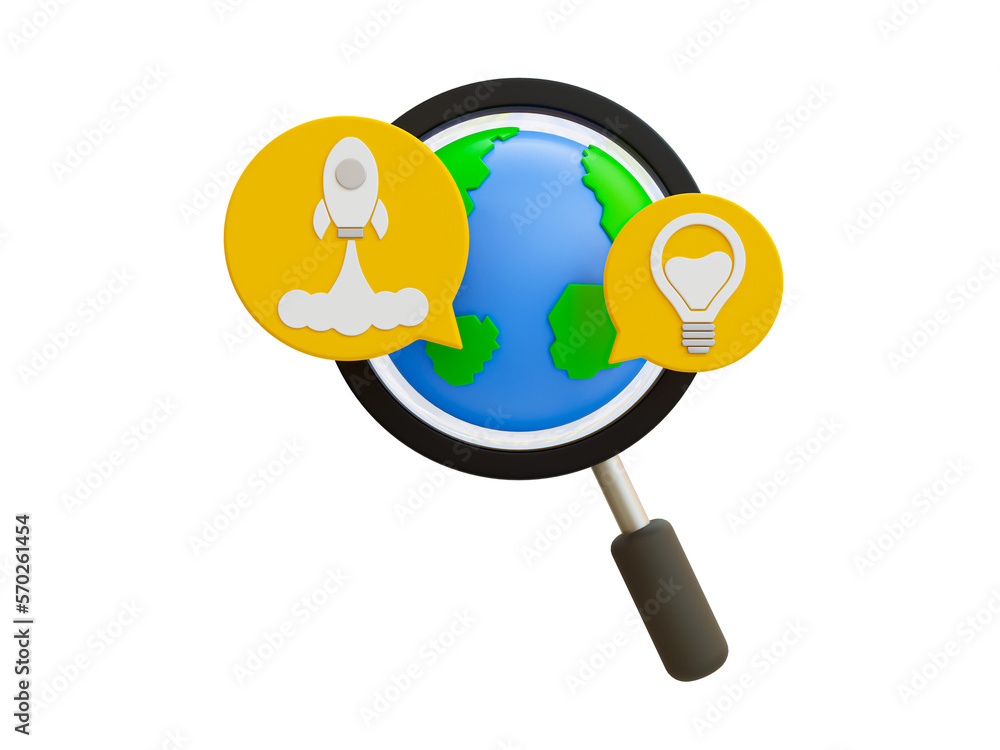 Poster 3d minimal world development concept. innovation develops the world. the innovation imperative conce