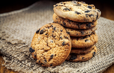 stack of delicious sweet cookies