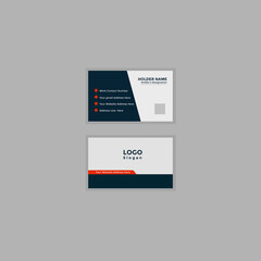 modern business card template, double sided business card design, gray white color design