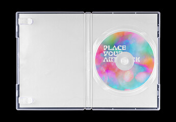 Console Game Disc DVD Cover Case Mockup Template