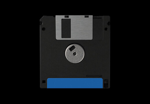 Floppy 3.5 inches Diskette Disk Case Mockup Template