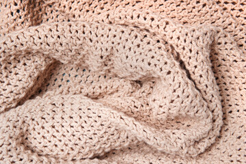 Knitted linen canvas background