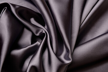 Obraz premium Smooth black color satin background