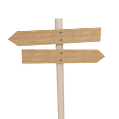 wooden direction sign