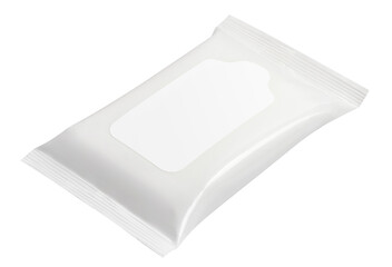 White wet wipes flow pack cut out