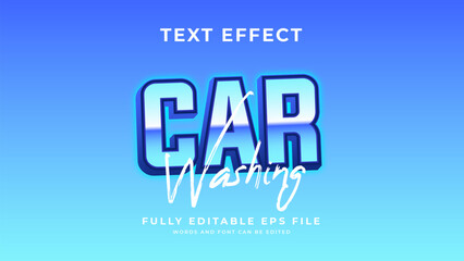 Car washing text effect