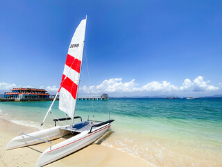 Fototapeta premium The beautiful sea level of Hainan Island, China