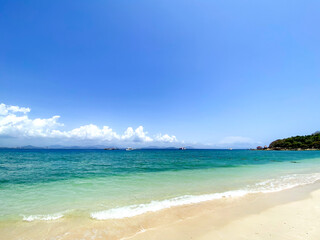 Fototapeta na wymiar The beautiful sea level of Hainan Island, China