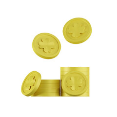 Obraz premium Coin Saint Patrick 3D Illustrations