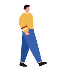 character people walking isolated