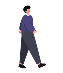 character people walking isolated