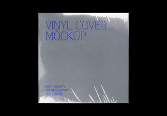 Vinyl Cover Music Retro Analog Record Mockup Template