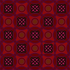 Ornament design based on the Celtic pattern.Seamless pattern.Vector.