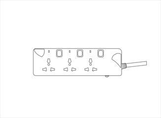 electric plug isolated on white vector