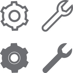 Gear icon Setting icon illustration design for site or app tools icon