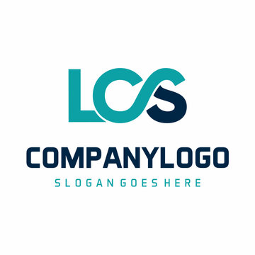 initial letter lcs logo vector