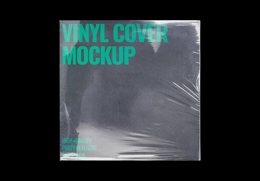 Vinyl Cover Music Retro Analog Record Mockup Template
