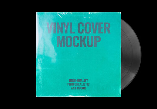 Vinyl Cover Music Retro Analog Record Mockup Template
