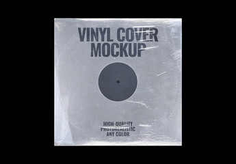Vinyl Cover Music Retro Analog Record Mockup Template