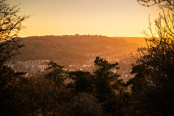 sunset in the mountains