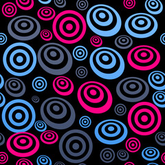 Fototapeta premium seamless pattern with circles in pink and blue