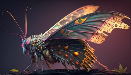 Naklejka na ściany i meble Unique insect hybrid, amazing animals that doesn't exist! Made with generative AI