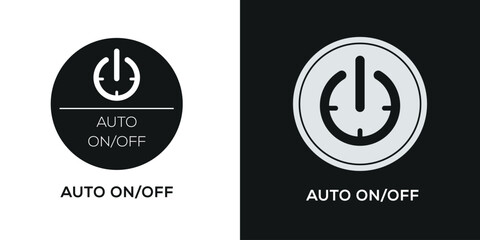 Creative (Auto ON_OFF) Icon, Vector sign.