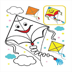 coloring page vector cartoon illustration.coloring page for kids
