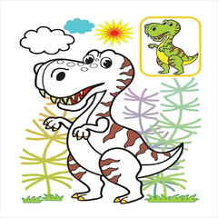 coloring page vector cartoon illustration.coloring page for kids