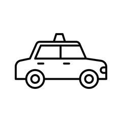 Obraz premium Taxi icon. Taxicab. Pictogram isolated on white background.