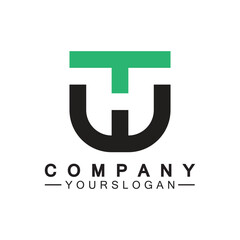 Initial letter wt logo or tw logo vector design template
