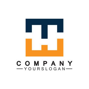 Initial letter wt logo or tw logo vector design template