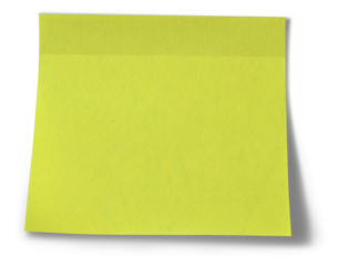 yellow sticky note