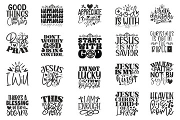 Jesus Christian SVG And T-shirt Design Bundle, Jesus Christian SVG Quotes Design t shirt Bundle, Vector EPS Editable Files, can you download this Design Bundle.