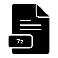 An amazing vector icon of 7z file, editable design