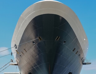 Luxury cruiseship cruise ship liner in port of San Diego, California with terminal and pier for...