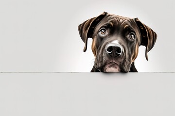 A labrador dog image photo with empty space for banner, web background or prints generative ai