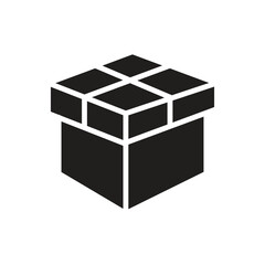 cardboard box ,icon, vector ,illustration, design logo, template, flat, style trendy, collection