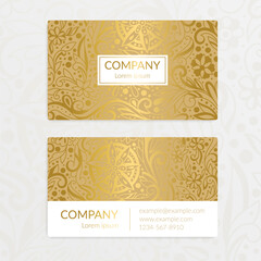 Luxury business cards. Vector ornament template. Great for invitation, flyer, menu, background, wallpaper, decoration, packaging or any desired idea.