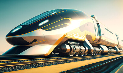 Obraz premium A futuristic high speed transportation system
