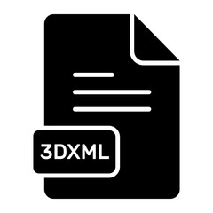 An amazing vector icon of 3DXML file, editable design