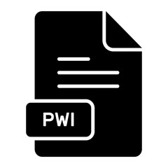 An amazing vector icon of PWI file, editable design