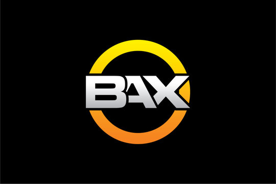 bax creative letter logo design vector icon illustration